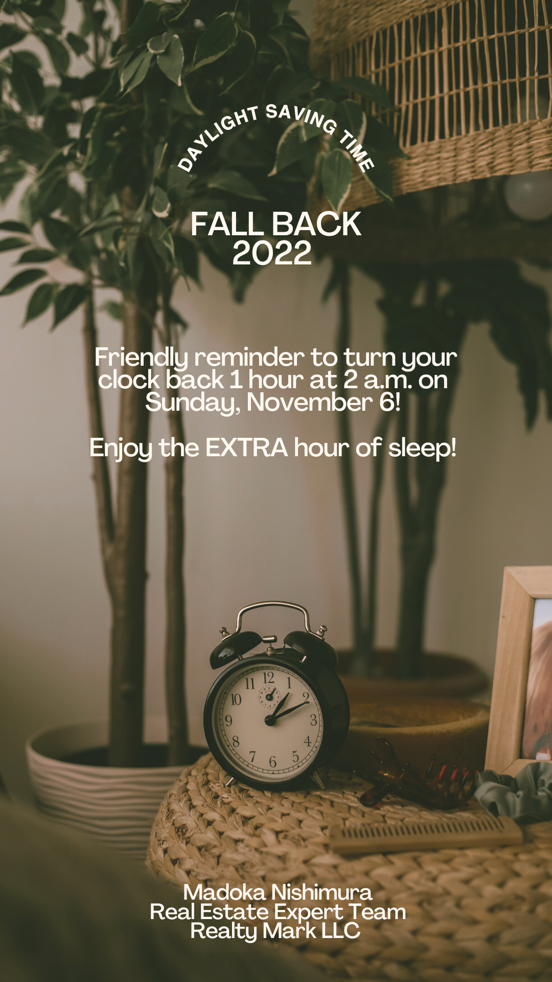 Read more about the article Don’t forget to turn your clocks BACK!!!